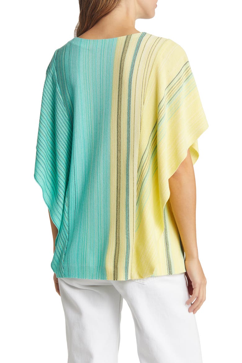 Ombré Stitch Butterfly Sleeve Knit Top, Alternate, color, GOLDFINCH SEASPRAY BLK WHITE