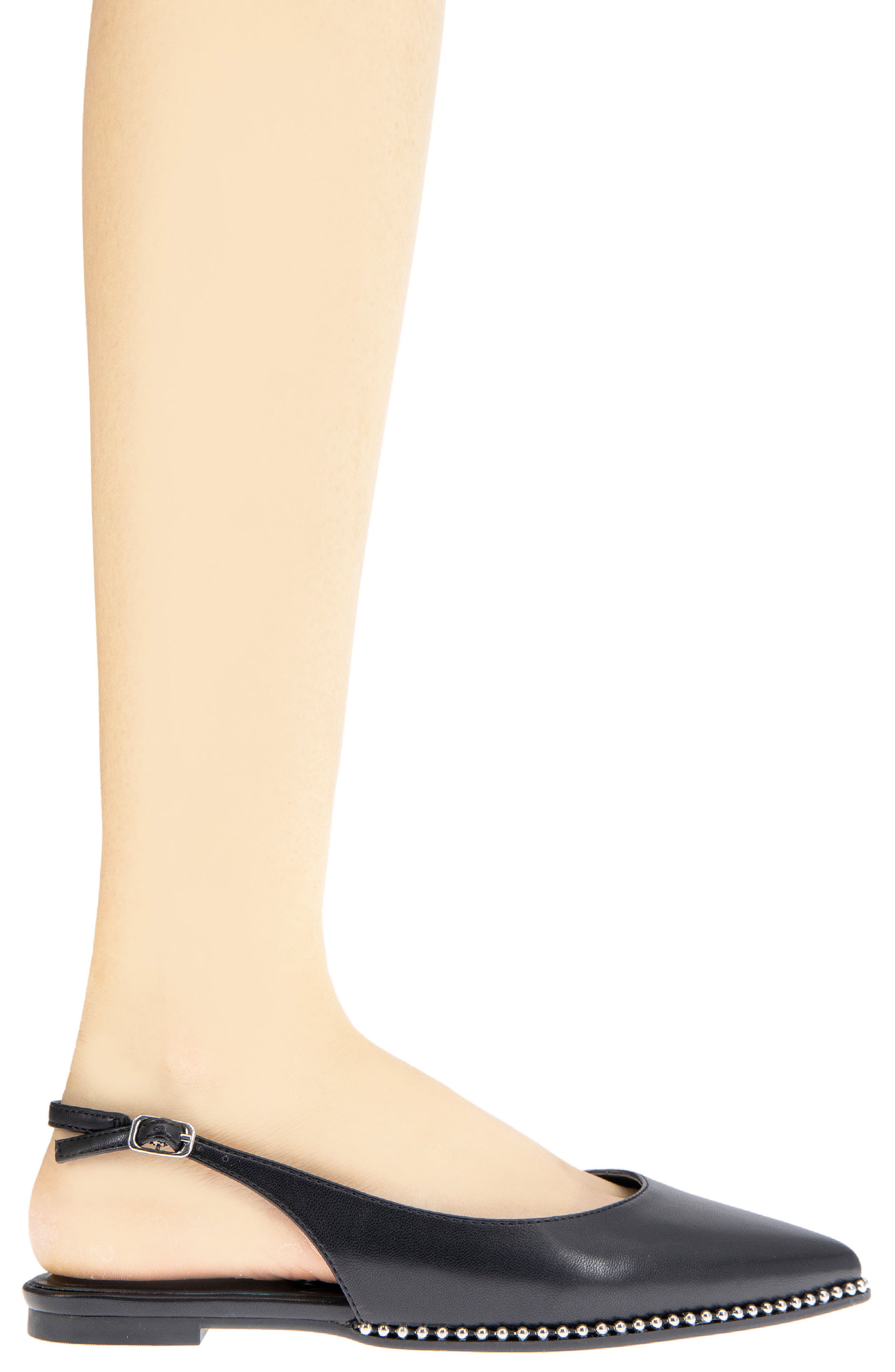 BCBGeneration Valerie Slingback Pointed Toe Flat, Alternate, color, Black