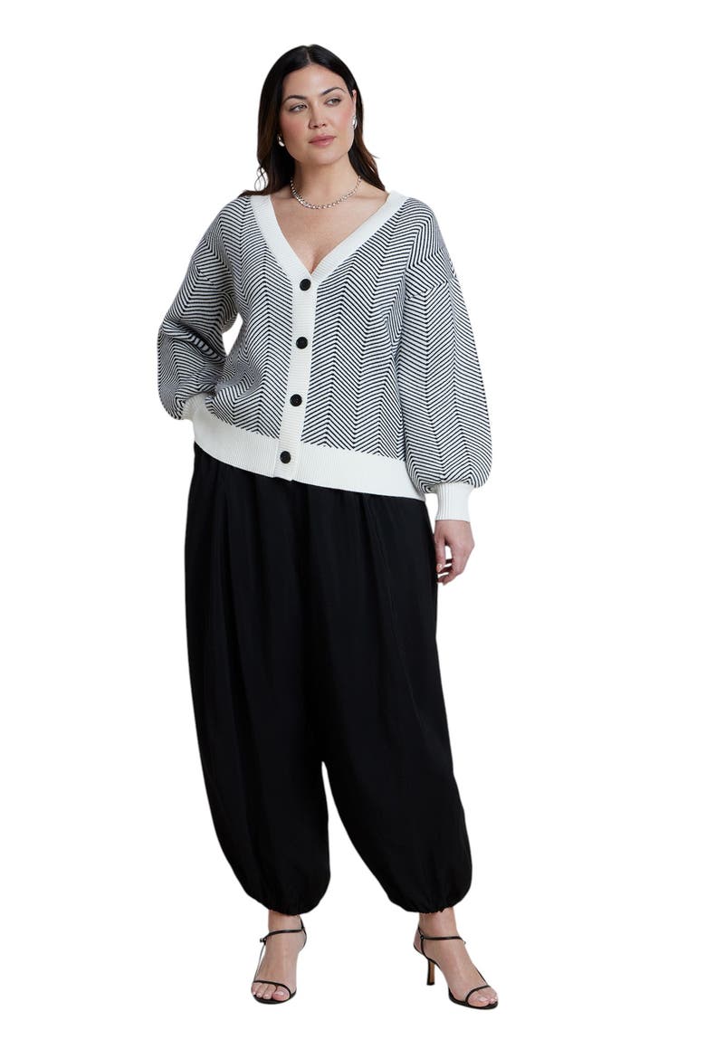 Intarsia Cardigan, Alternate, color, CHEVRON ROW