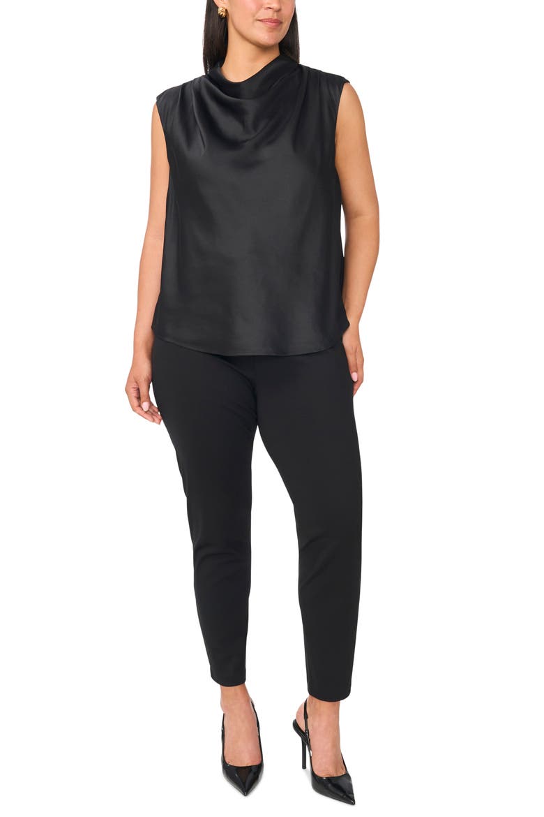 Cowl Neck Sleeveless Top, Alternate, color, RICH BLACK