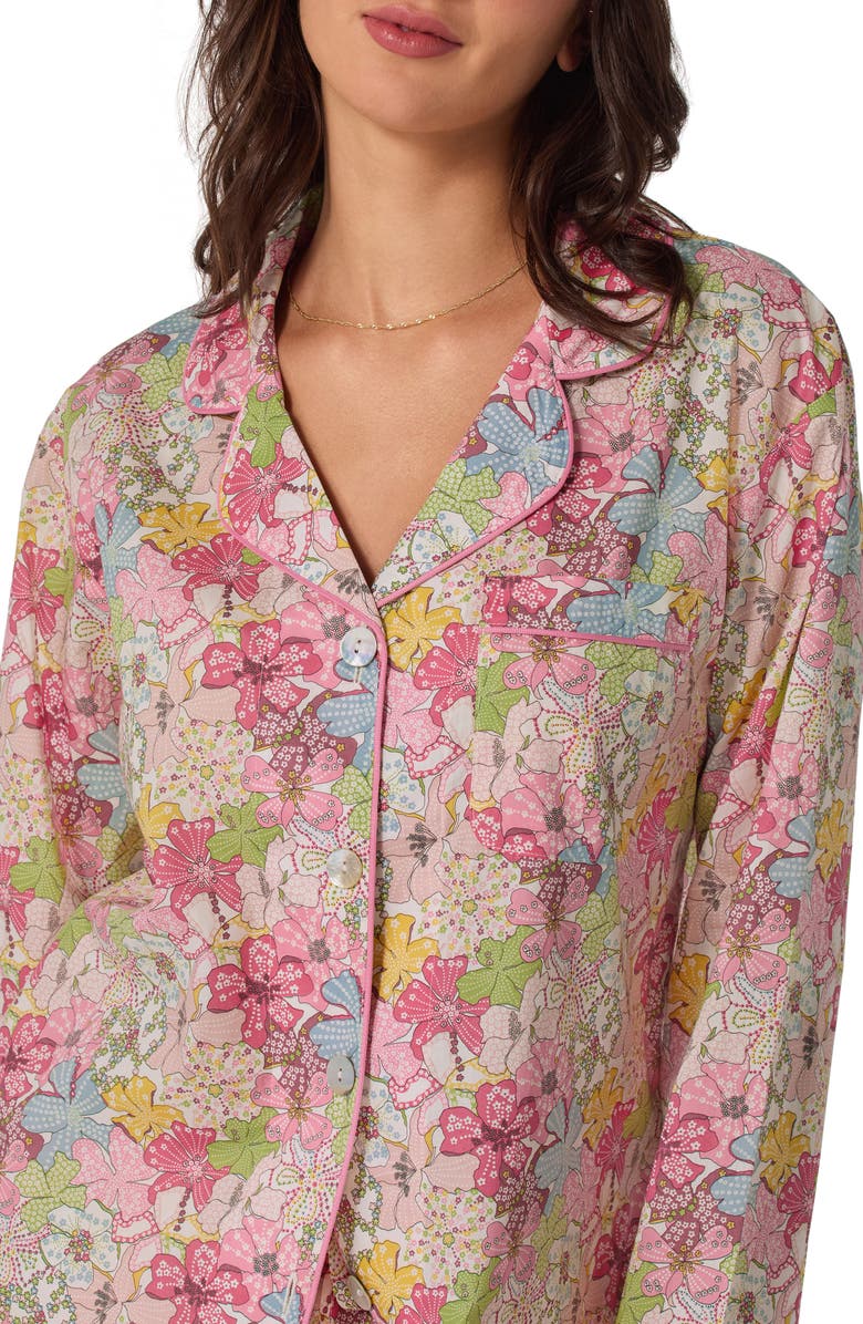 BedHead Pajamas Floral Print Long Sleeve Cotton Jersey Pajamas, Alternate, color, Mauvey