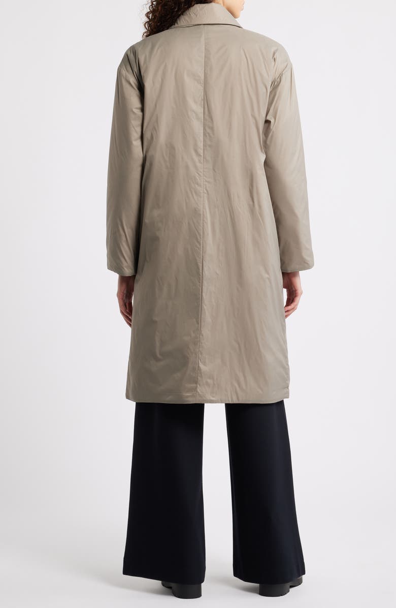 Eileen Fisher High Collar Padded Longline Coat, Alternate, color, Reed