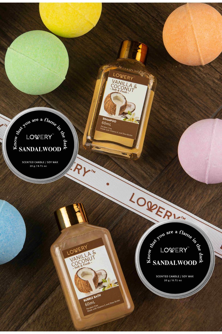 15-Piece Relaxation Gift Set with Bath Bombs, Shower Gel, Bubble Bath, Shampoo and Soy Scented Candles, Alternate, color, None