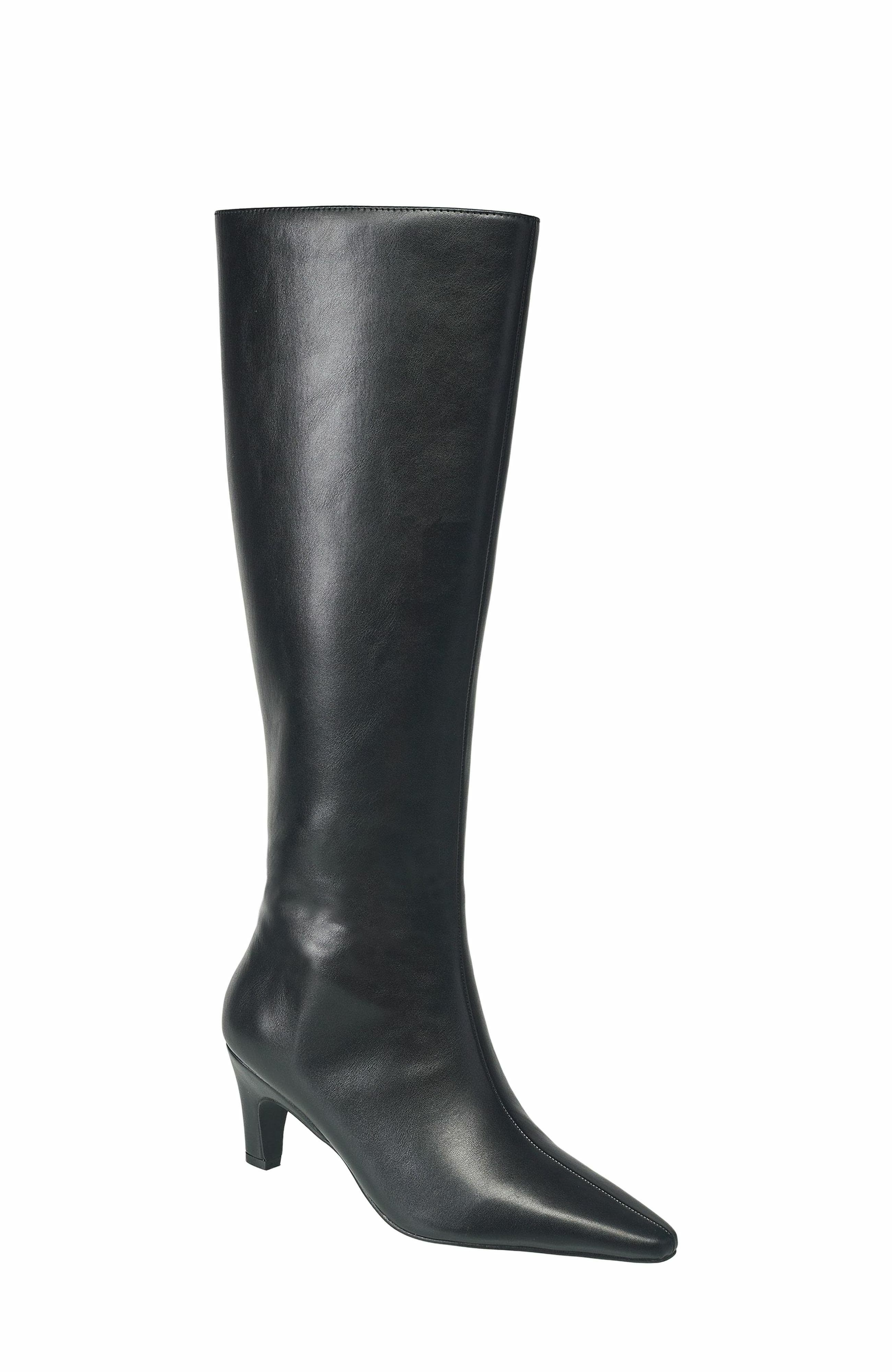 French Connection Womens Becky Kitten Heel Bootie, Main, color, Black