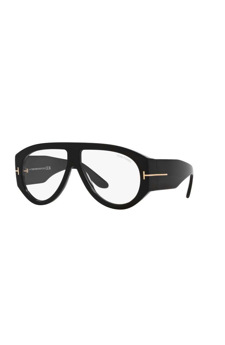 TOM FORD 60mm Pilot optical glasses, Main, color, Black