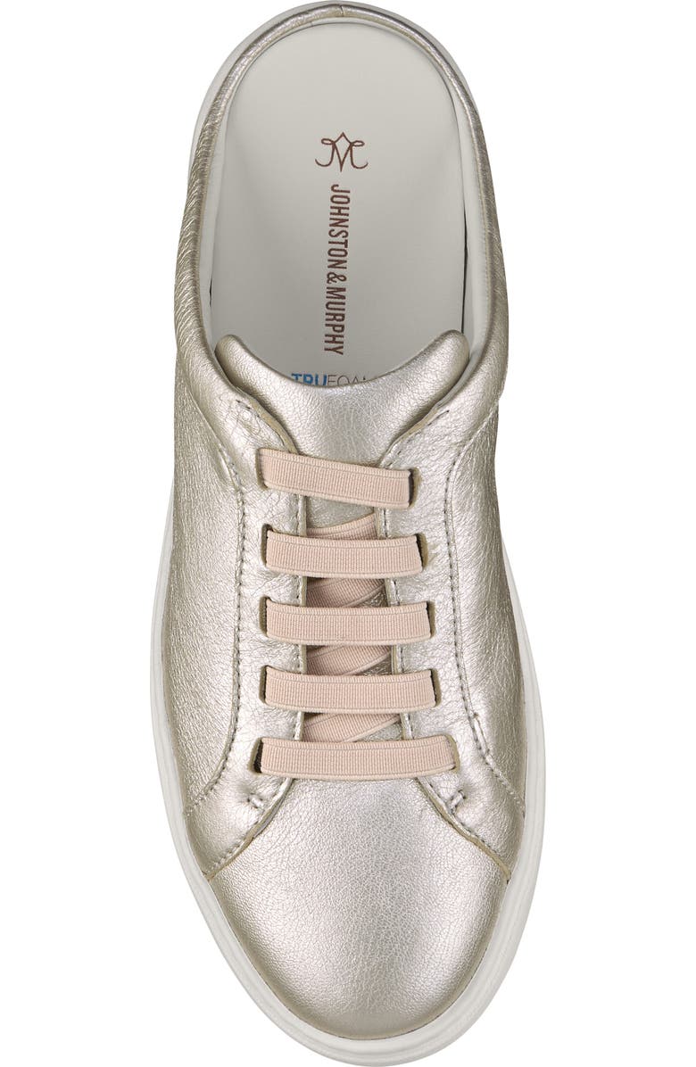 Johnston & Murphy Cammie Platform Sneaker Mule, Alternate, color, Gold Metallic Sheepskin