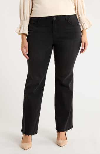 Wit & Wisdom Madison High Waist Distressed Hem Baby Bootcut Jeans