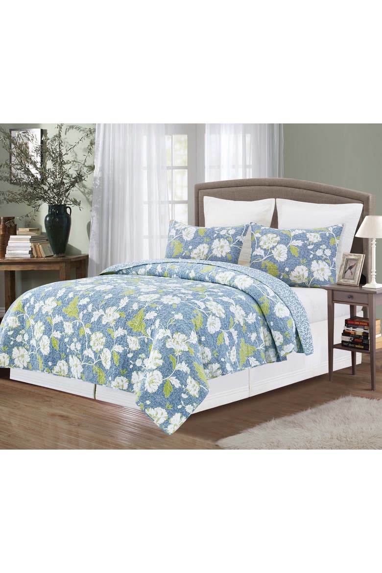 Primrose Scroll Full/Queen 3-Piece Quilt Bedding Set, Alternate, color, Pink