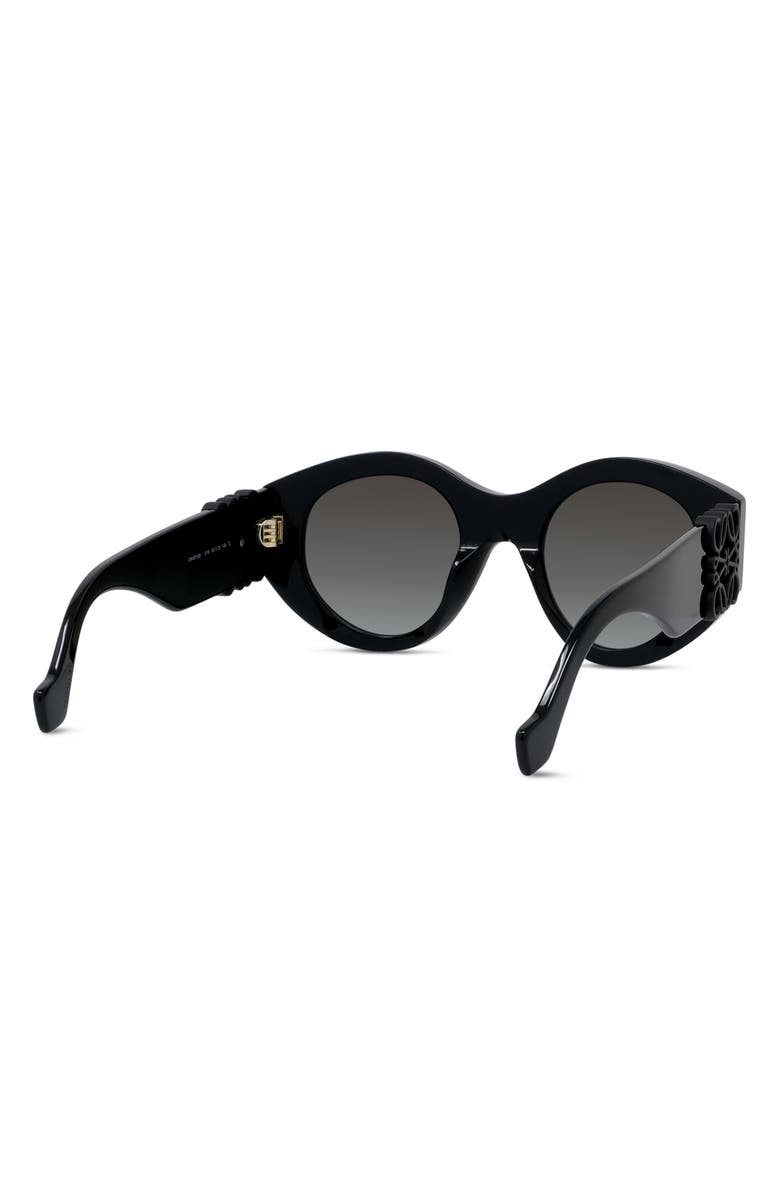 Loewe Anagram 50mm Round Sunglasses, Alternate, color, Sengld