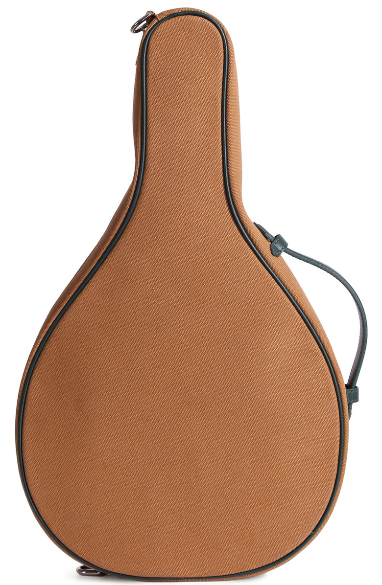 JURGI Padel Racket Canvas and Leather Bag, Alternate, color, Camel/Green