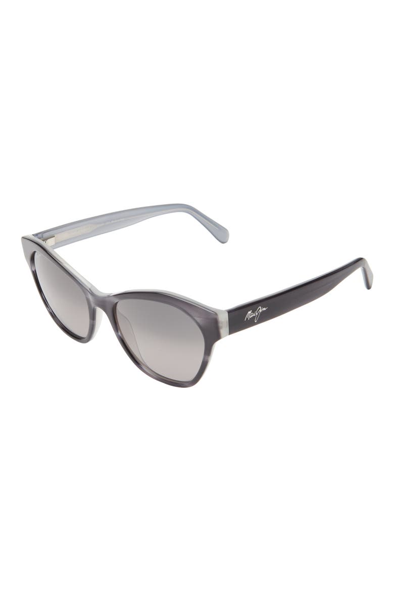 55mm Polarized Cat Eye Sunglasses, Alternate, color, BLACK BLACK GREY