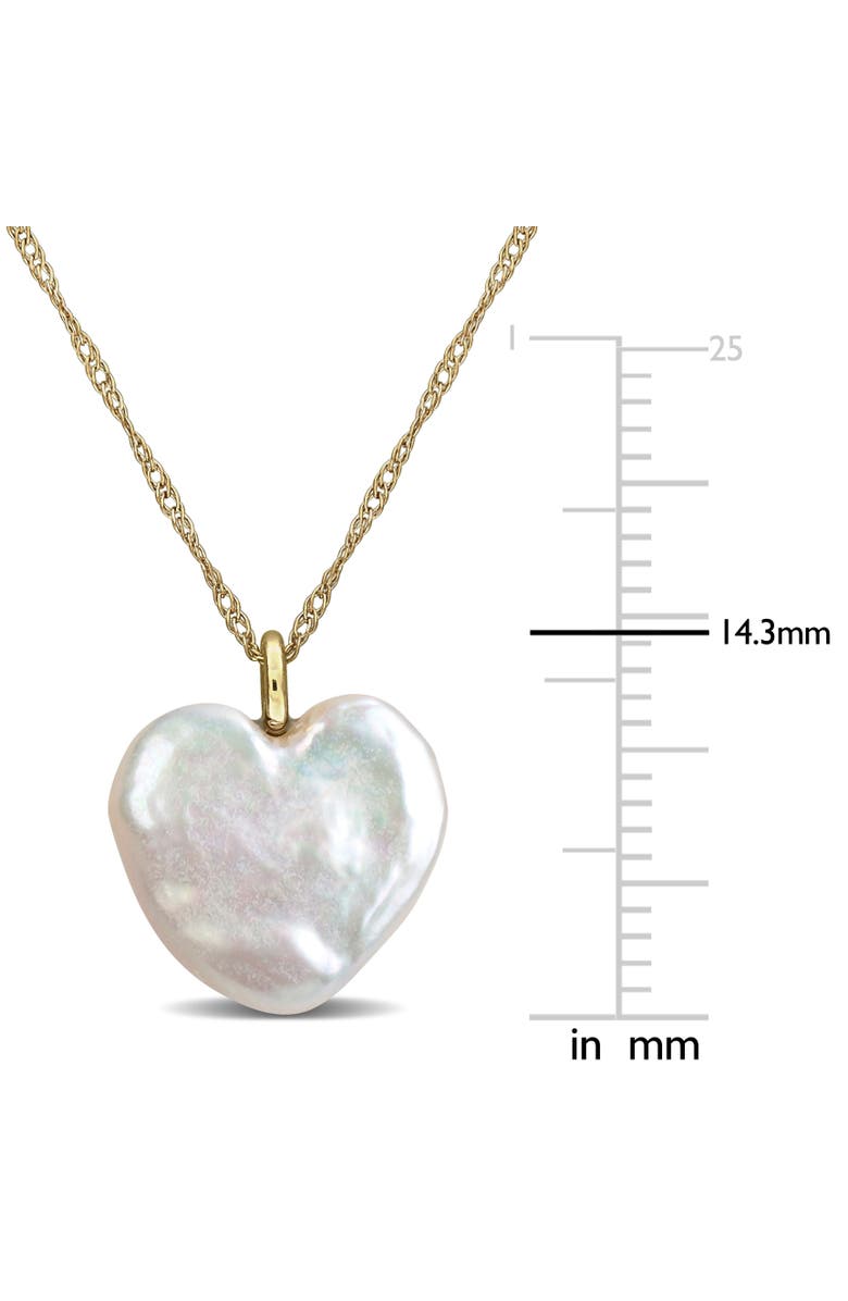 Julianna B. Cultured Pearl Heart Pendant Necklace 14k, Alternate, color, 