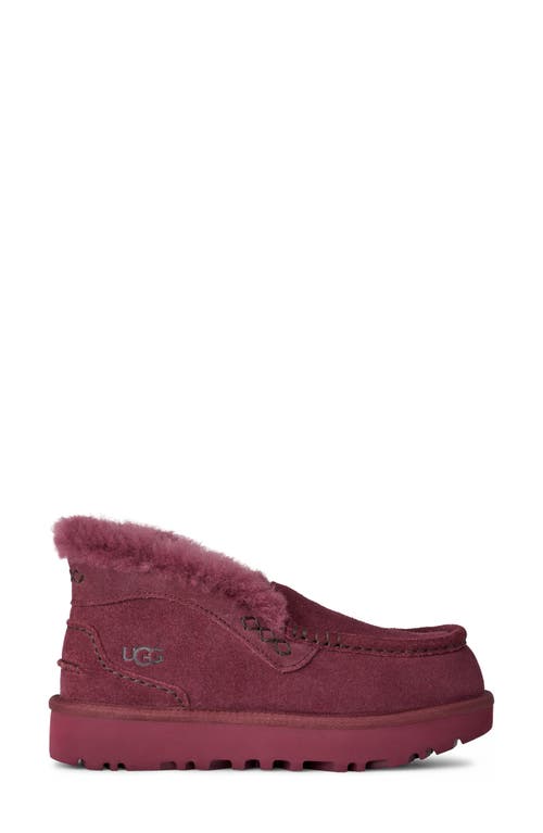 Ugg(r) Ansley Parc Genuine Shearling Platform Slipper In Burgundy