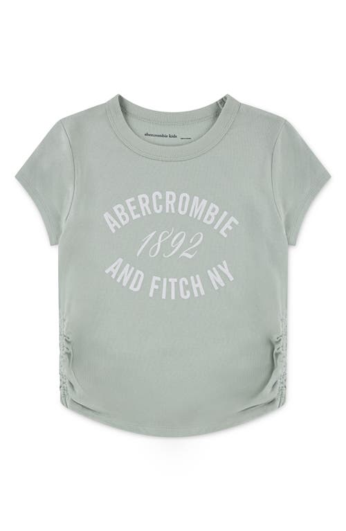 Abercrombie Kids Kids' Ruched Cotton Blend Graphic T-shirt In Green