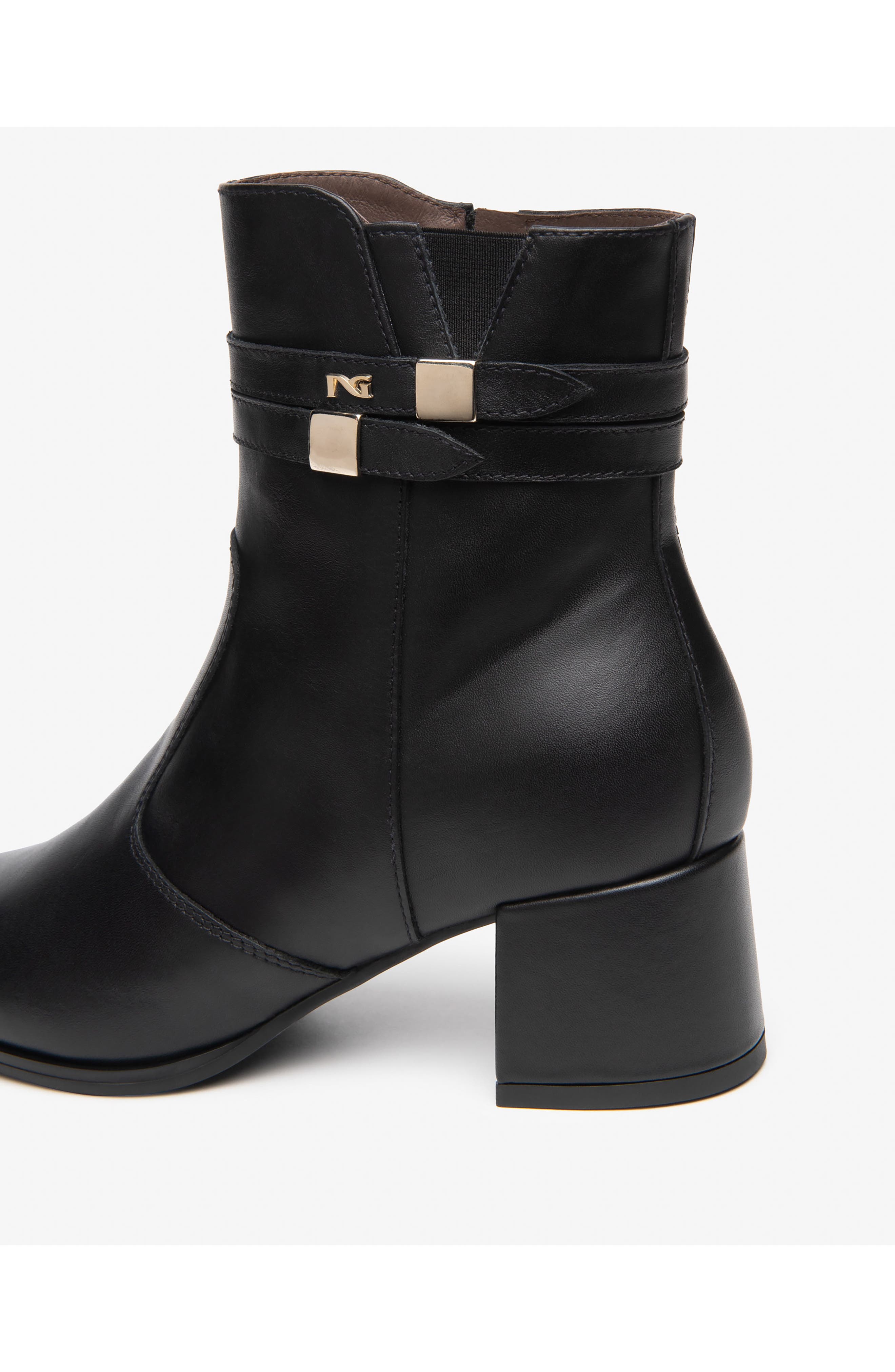 Block Heel Bootie, Alternate, color, BLACK