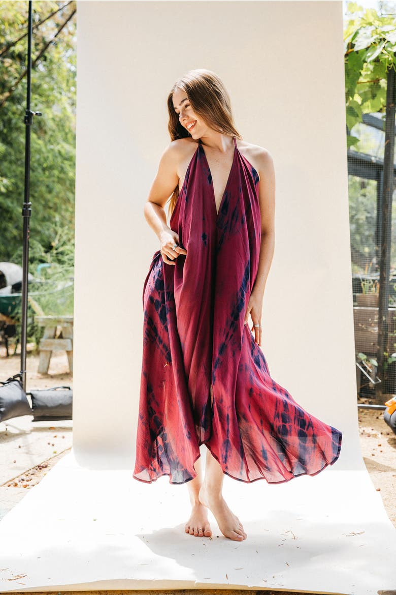 Classic Silk Dress Ross, Alternate, color, Maroon