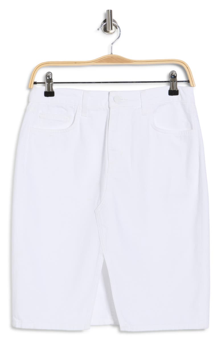 L'AGENCE Tylee Denim Skirt, Alternate, color, Blanc
