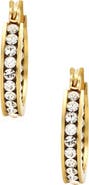 HMY JEWELRY Swarovski Crystal Accented Hoop Earrings