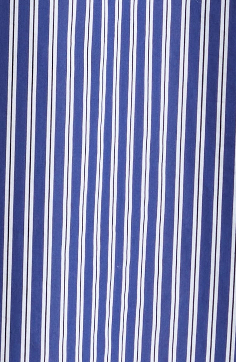 Balenciaga Oversize Stripe Cotton Blend Button-Up Shirt, Alternate, color, 8502 Navy/ White