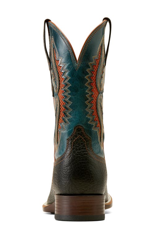 Ariat Men's Rowder Venttek 360 Bantam Weight Cowboy Boots In Black/teal In Multi