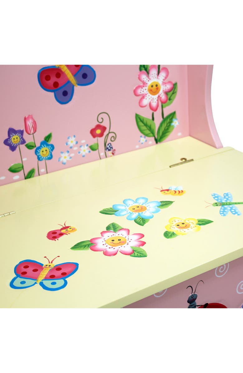 Teamson Kids Fantasy Fields Magic Garden Wood Storage Bench, Alternate, color, 