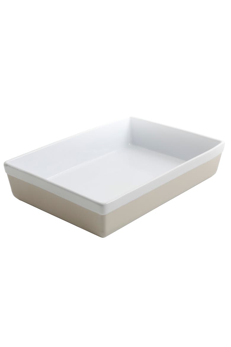 3-Piece Stoneware Baker Set, Oven-Safe Baking Dishes for Casseroles & Desserts, Alternate, color, Grey