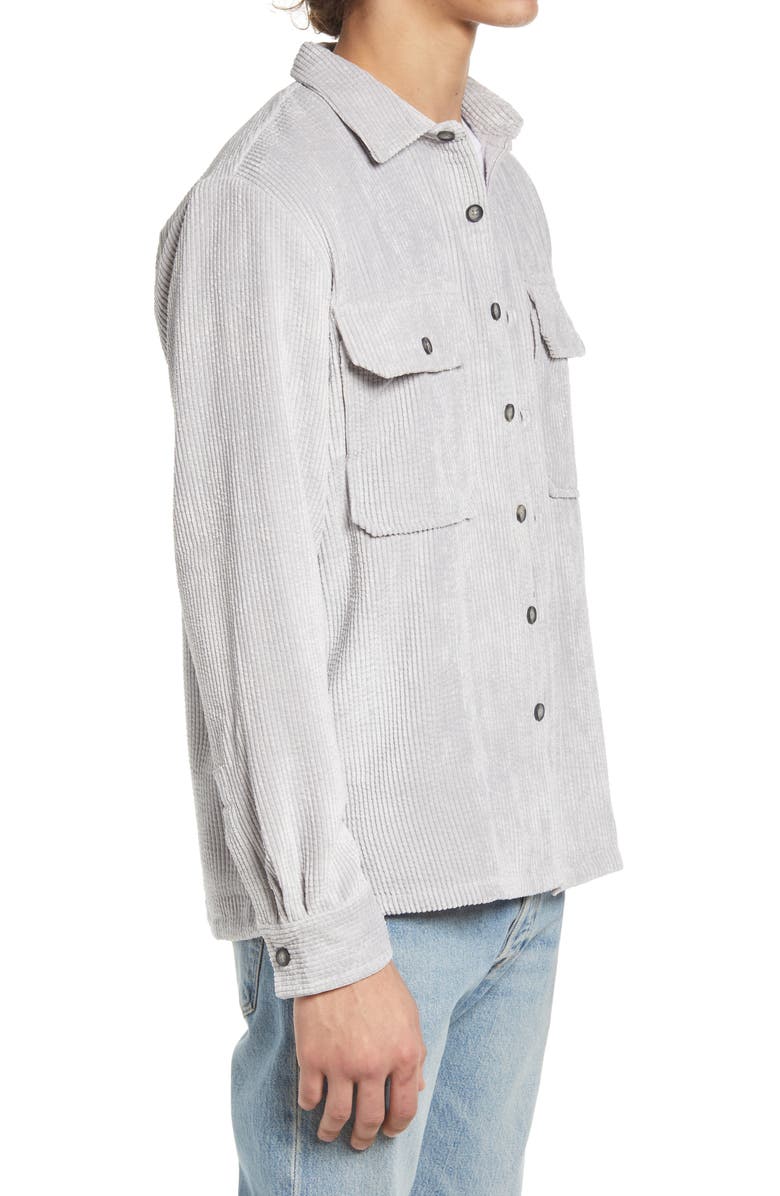 Topman Relaxed Corduroy Button-Up Shirt, Alternate, color,