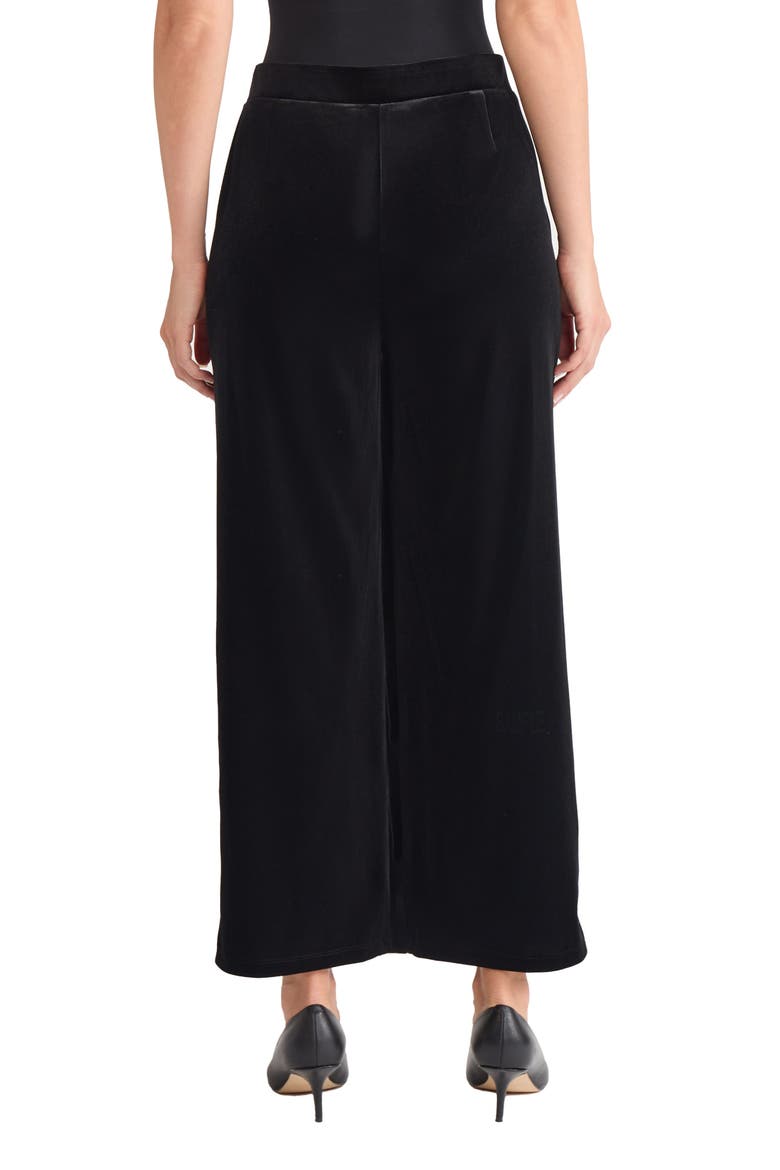 Embroidered Wide Leg Crop Pants, Alternate, color, JONES BLACK
