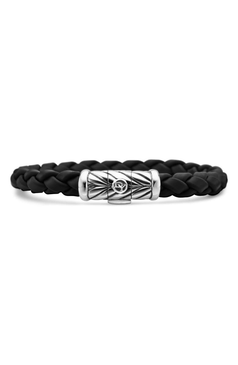 David Yurman Chevron Bracelet, Main, color, Black