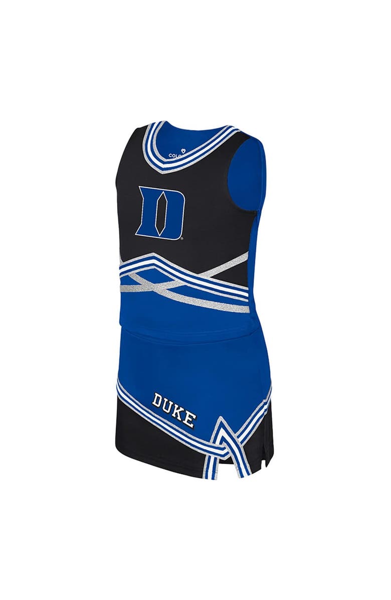COLOSSEUM Girls Youth Colosseum Royal Duke Blue Devils Lollipop Park Cheer Two-Piece Set, Alternate, color, Royal