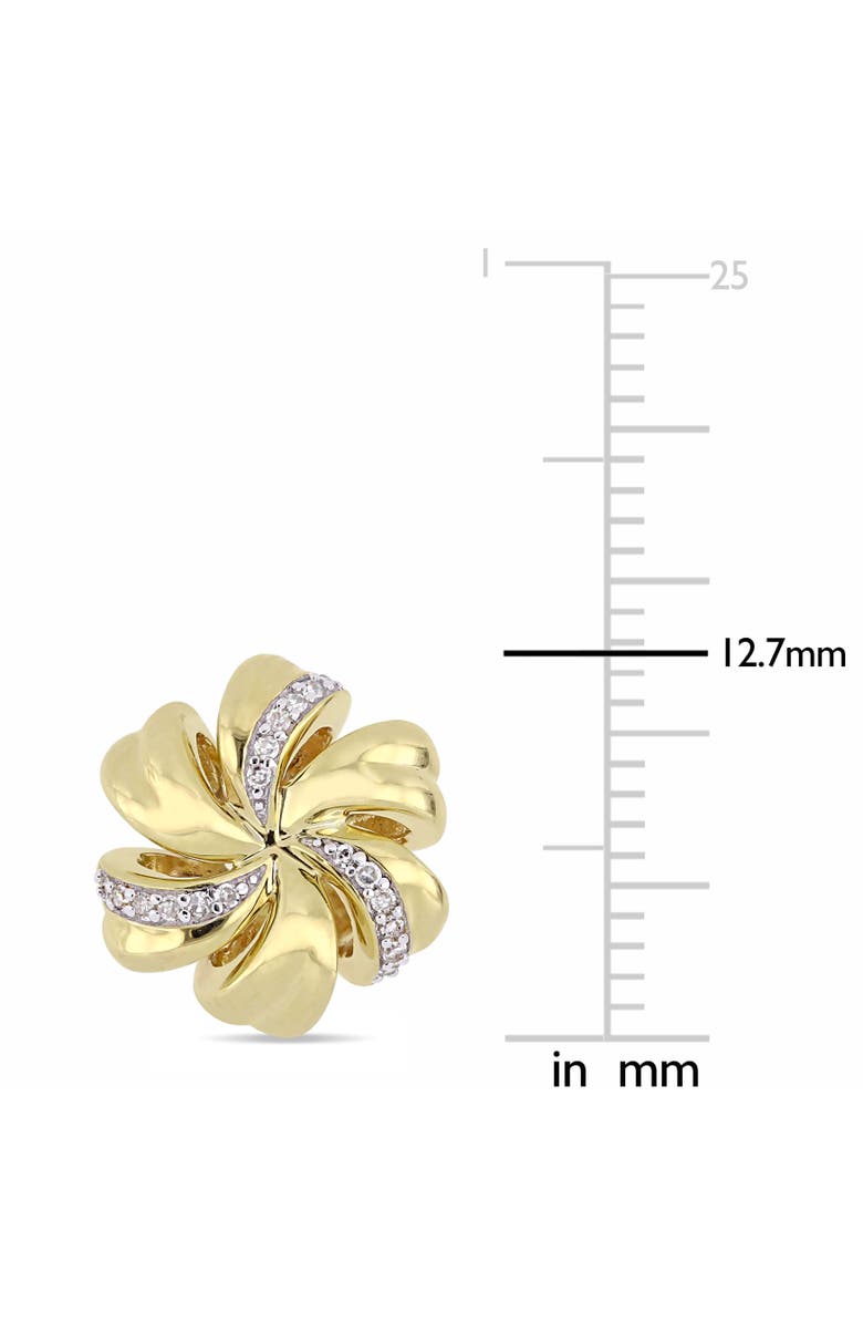 Julianna B. Diamond Flower Stud Earrings 10k Yellow Gold, Alternate, color, 