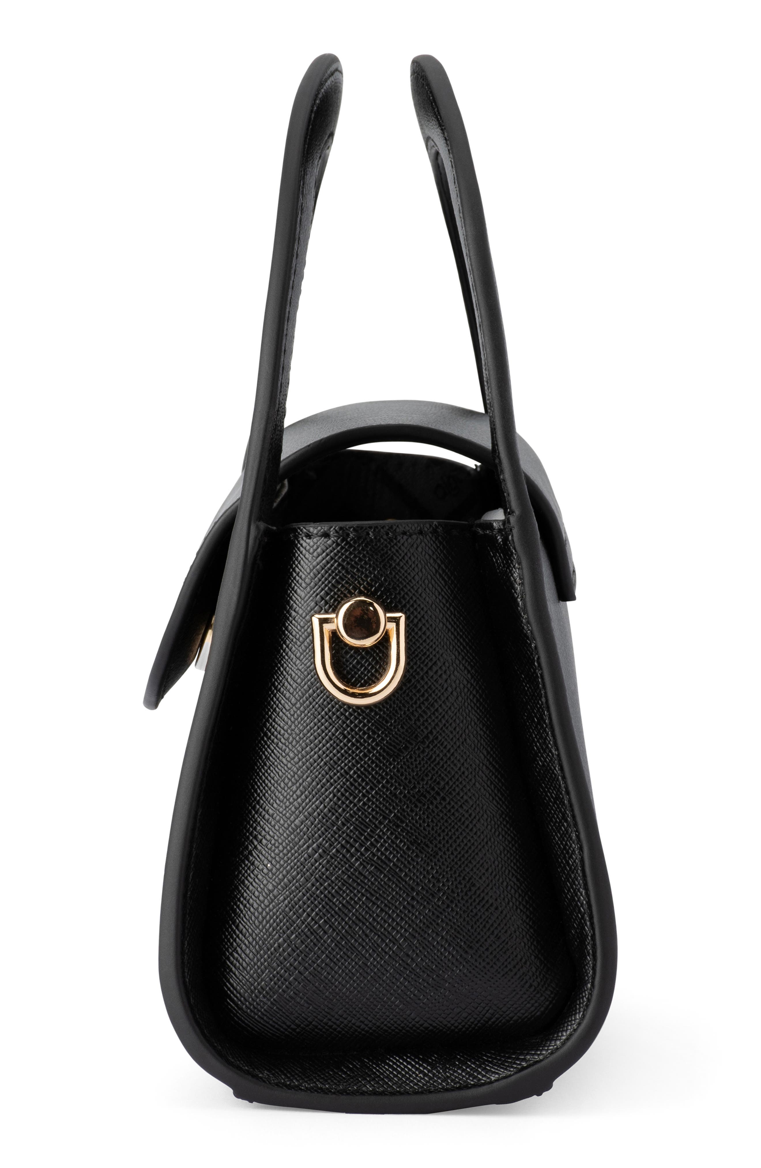 Olga Berg Ivy Curved Top Handle Bag, Alternate, color, 