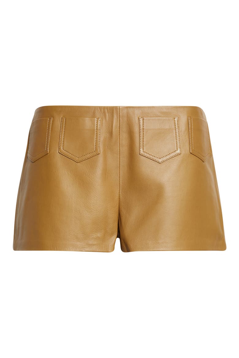 Suau Leather Shorts, Alternate, color, 330 - BROWN