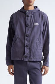 PALMES Hodded Herringbone Twill Jacket