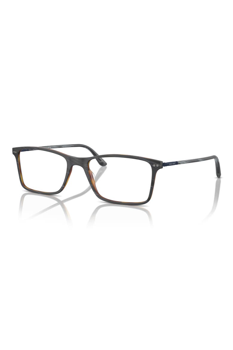 55MM RECTANGLE, Alternate, color, MATTE GREY HORN / DEMO LENS