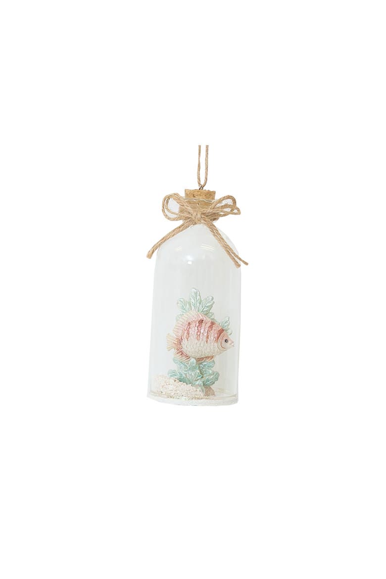 Sea Life in a Bottle Christmas Xmas Ornament A/2, Alternate, color, White