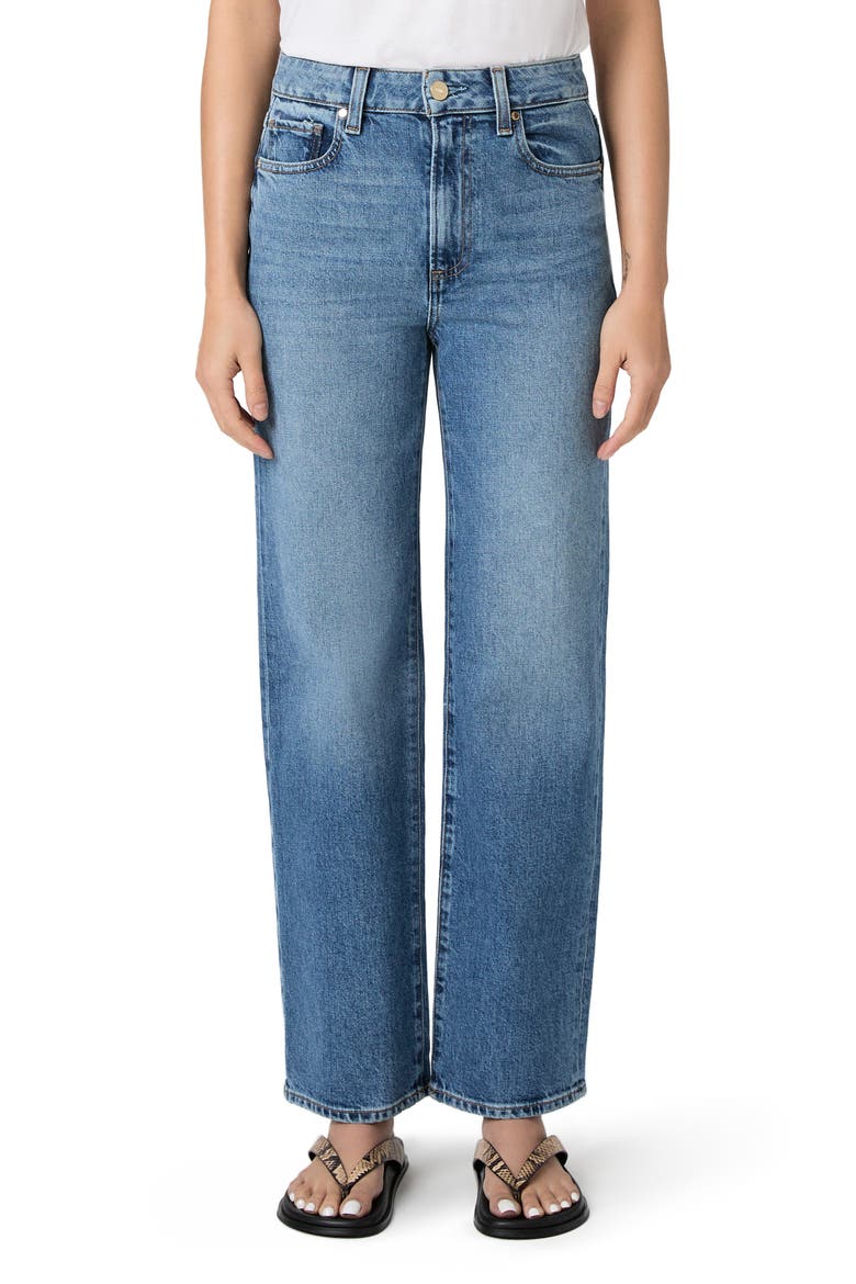 Stevie High Waist Straight Leg Jeans, Main, color, KEYSTONE