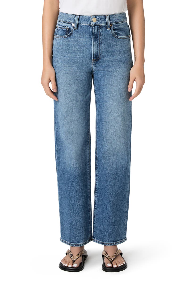 PAIGE Stevie High Waist Straight Leg Jeans, Main, color, Keystone