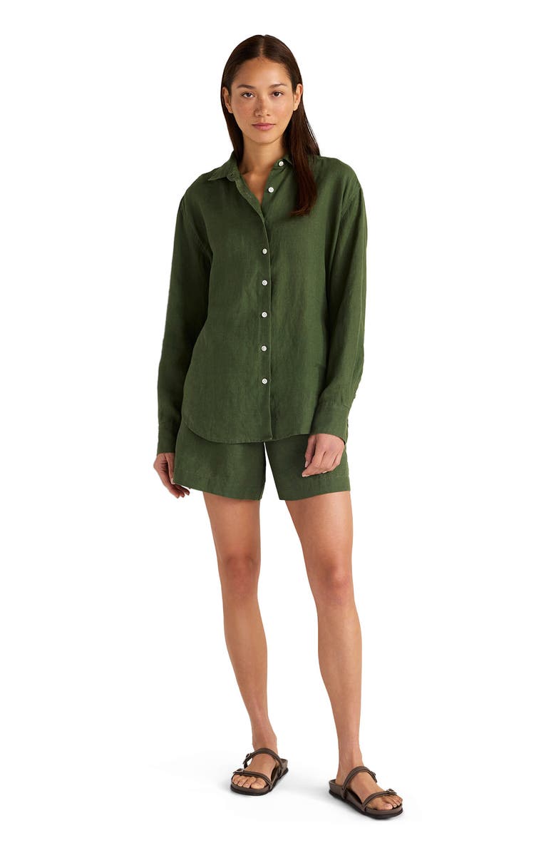Haven Well Within The Daily Shirt in Linen, Main, color, Lush Palm