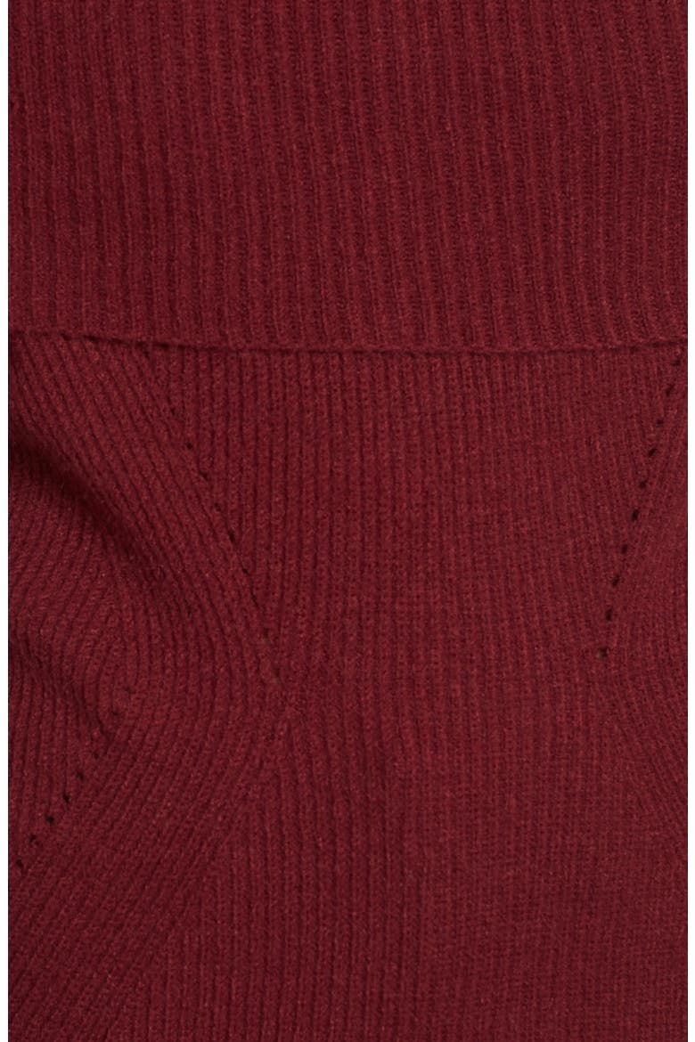 Off the Shoulder Rib Knit Sweater, Alternate, color, WINE