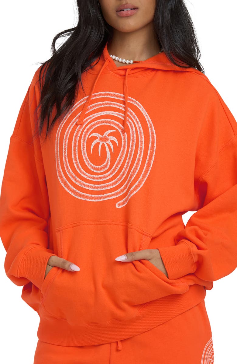Billabong Schuyler Oversize Cotton Blend Graphic Hoodie, Alternate, color, Twisted Orange