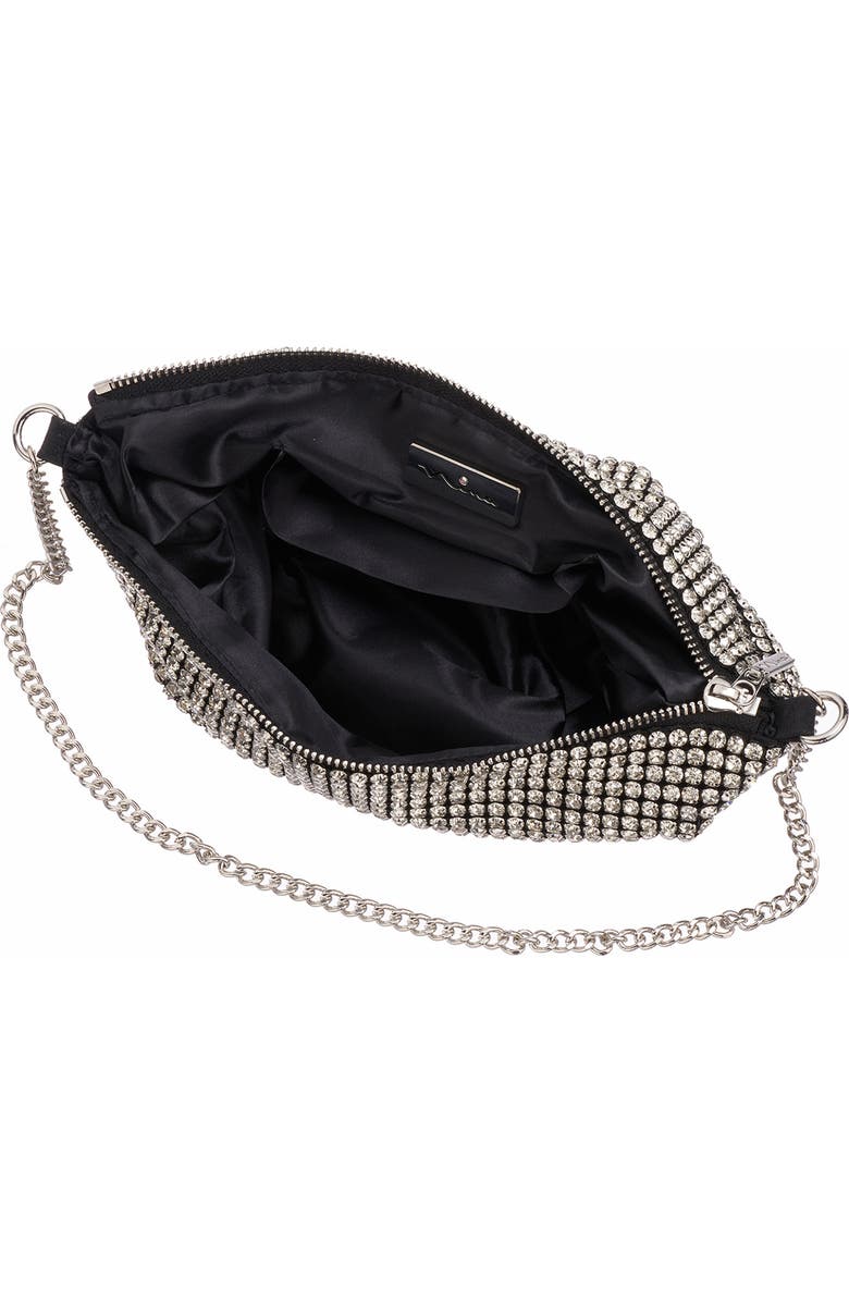 Nina Large Crystal Baguette Bag, Alternate, color,