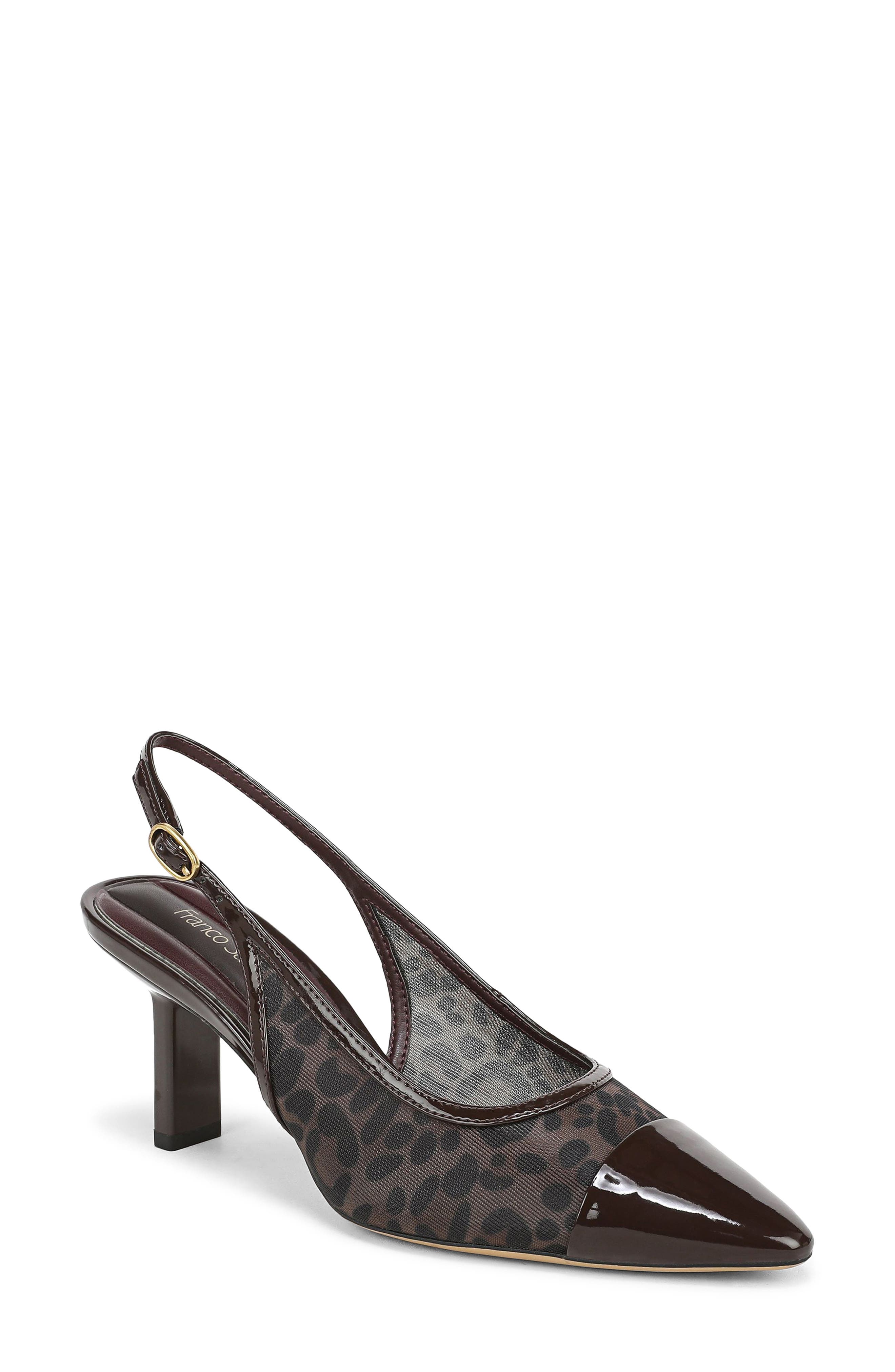 Jurina Cap Toe Slingback Pump, Main, color, BROWN
