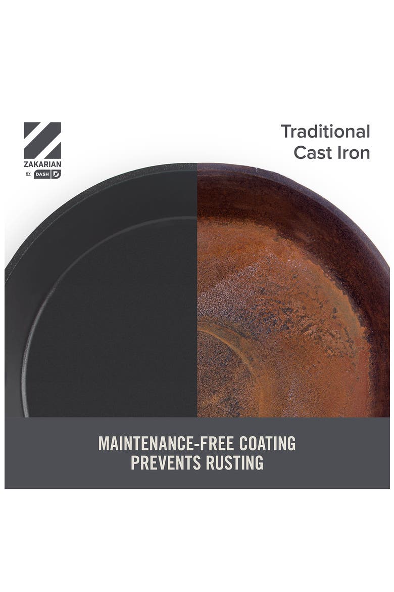 Enamel 8-Inch Cast Iron Skillet, Alternate, color, BLUE