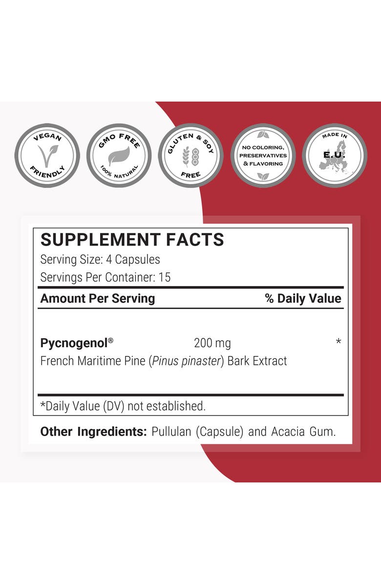 SuperSmart Pycnogenol 200mg per Day, Alternate, color, NO COLOR
