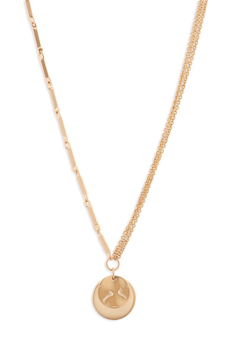 Halogen<sup>®</sup> Dual Chain Double Pendant Necklace, Main, color,