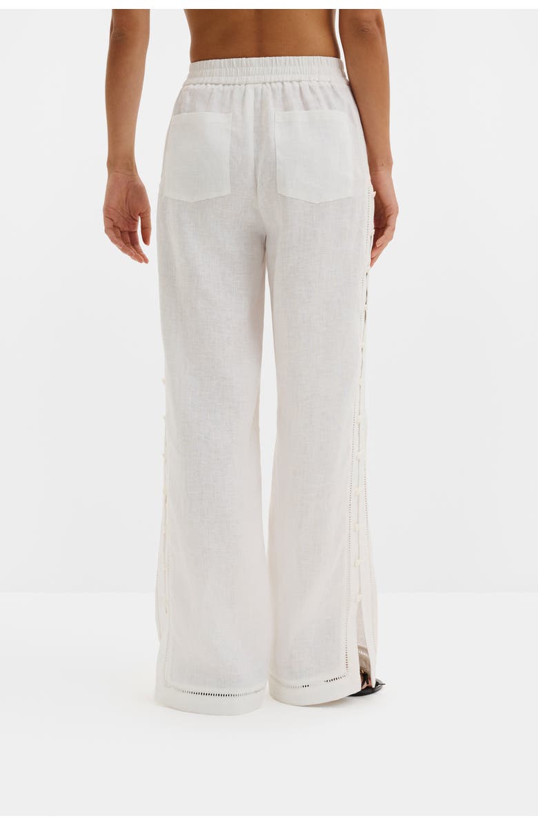 Malina Alessandra Button Detailed Trousers, Alternate, color, White
