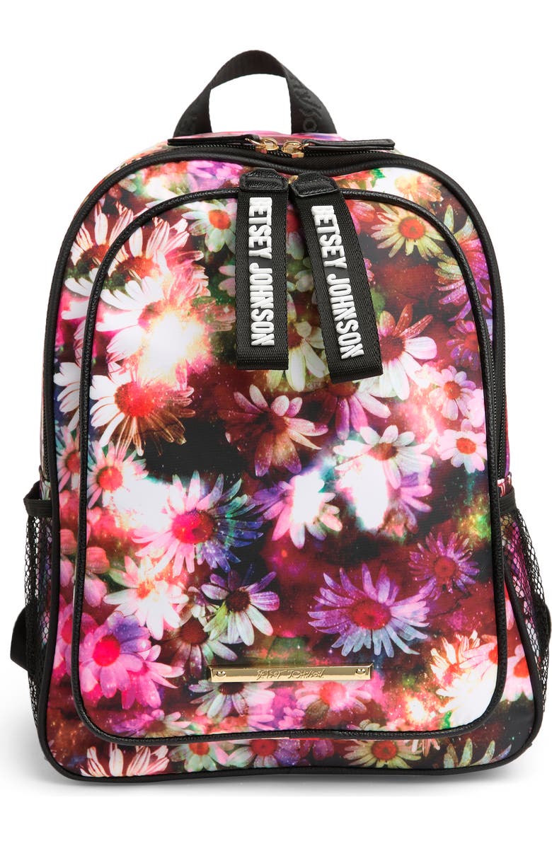 Betsey Johnson Printed Nylon Backpack, Main, color,