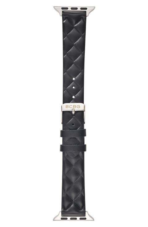 Quilted Faux Leather Apple Watch® Watchband