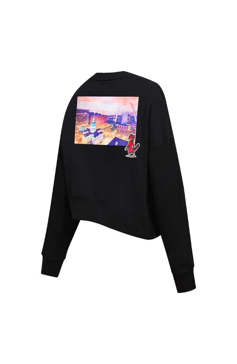 PRO STANDARD Women's Pro Standard Black St. Louis Cardinals City Scape Pullover Sweatshirt, Alternate, color, Black
